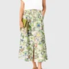 Printed maxi skirt with shorts