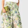 Printed maxi skirt with shorts