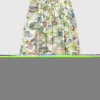Printed maxi skirt with shorts