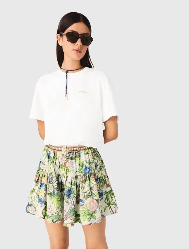 Printed ruffled skirt Printed ruffled skirt