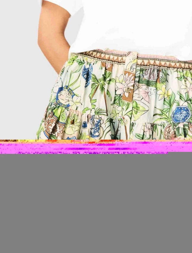 Printed ruffled skirt Printed ruffled skirt