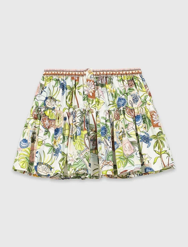 Printed ruffled skirt Printed ruffled skirt