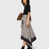 Printed two-tone dress