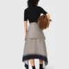 Printed two-tone dress