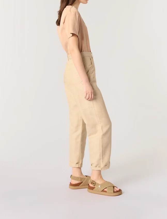 Raffia-effect flat sandals Raffia-effect flat sandals
