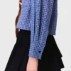 Removable collar rhinestone shirt