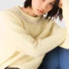 Removable jewel collar sweater