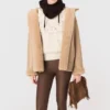 Reversible coat with hood