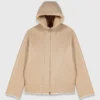 Reversible coat with hood