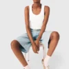 Rhinestone Bermuda shorts