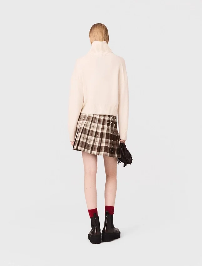 Rhinestone checked kilt Rhinestone checked kilt