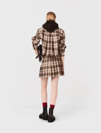 Rhinestone checked shirt