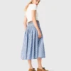 Rhinestone cotton maxi skirt