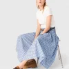 Rhinestone cotton maxi skirt
