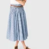 Rhinestone cotton maxi skirt