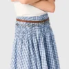 Rhinestone cotton maxi skirt