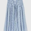 Rhinestone cotton maxi skirt