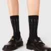 Rhinestone cotton socks