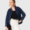 Rhinestone denim shirt