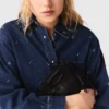 Rhinestone denim shirt