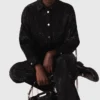 Rhinestone denim shirt