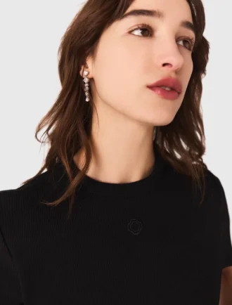 Rhinestone heart earrings Rhinestone heart earrings