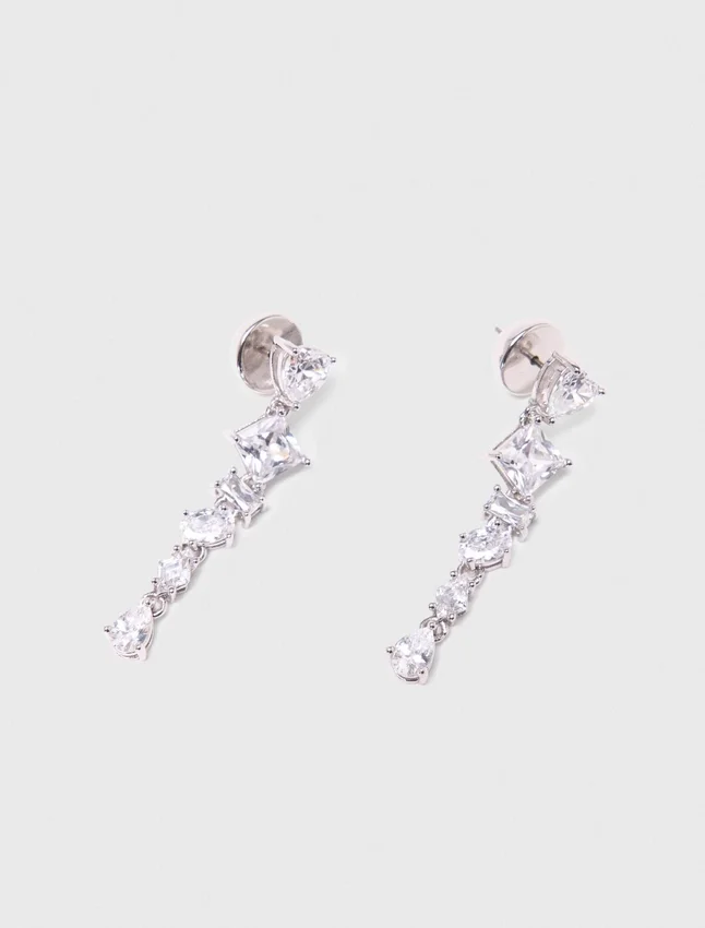 Rhinestone heart earrings Rhinestone heart earrings