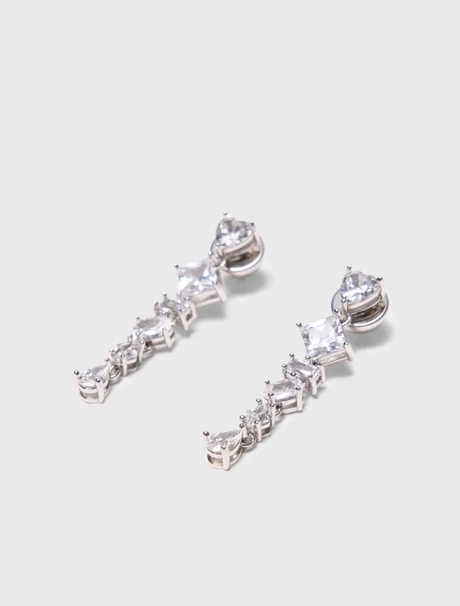 Rhinestone heart earrings Rhinestone heart earrings