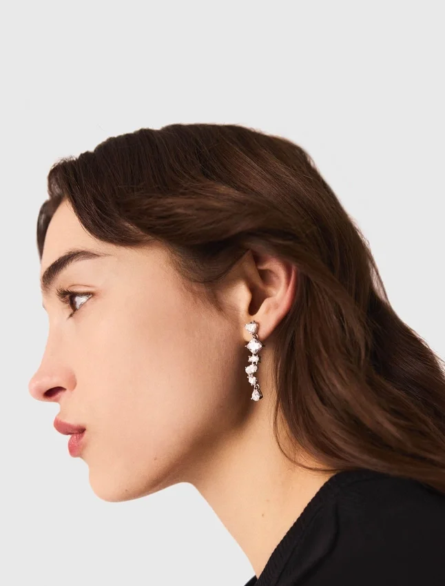 Rhinestone heart earrings Rhinestone heart earrings
