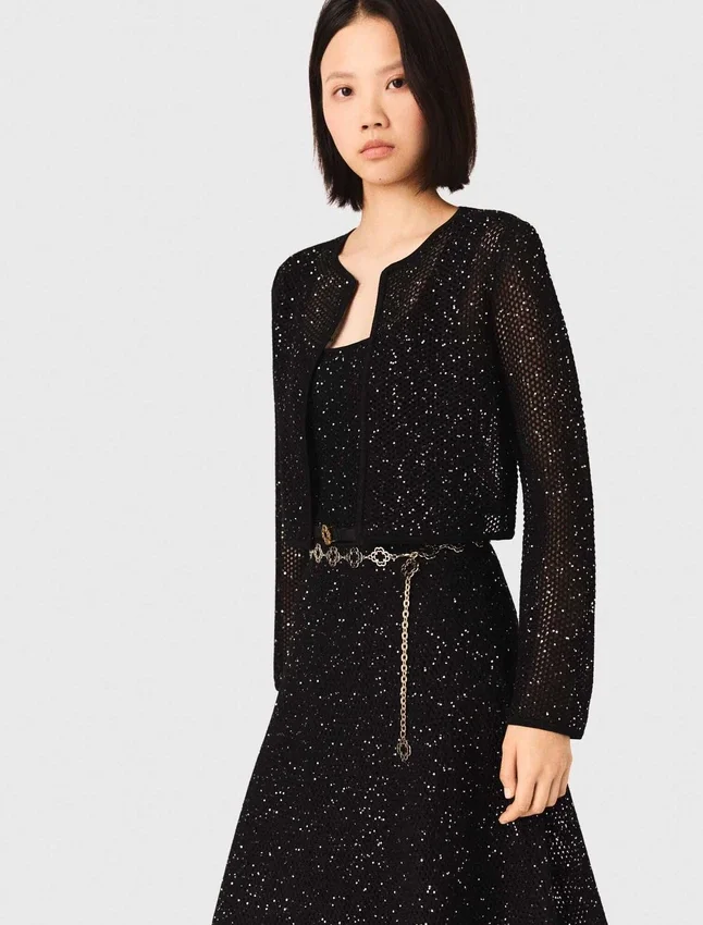 Rhinestone knit cardigan Rhinestone knit cardigan