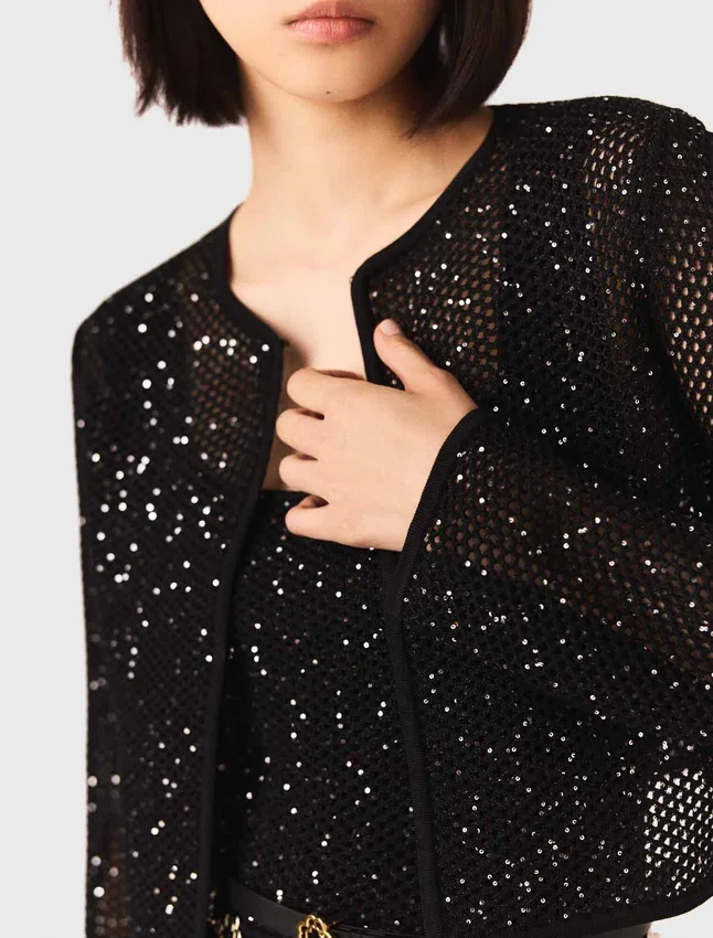 Rhinestone knit cardigan Rhinestone knit cardigan
