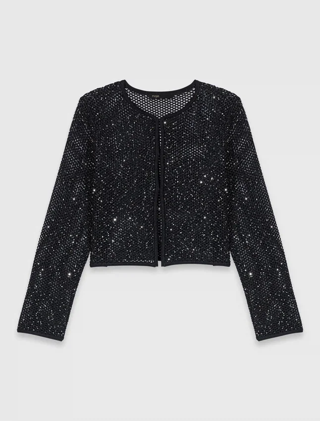Rhinestone knit cardigan Rhinestone knit cardigan
