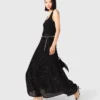 Rhinestone knit maxi dress