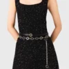 Rhinestone knit maxi dress