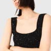 Rhinestone knit maxi dress