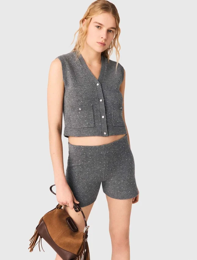 Rhinestone knit top Rhinestone knit top