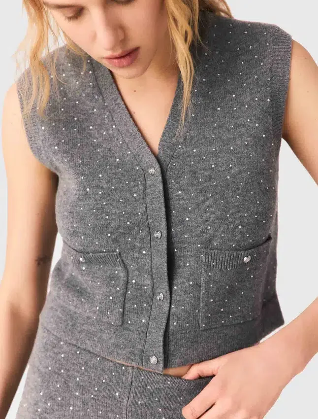Rhinestone knit top Rhinestone knit top