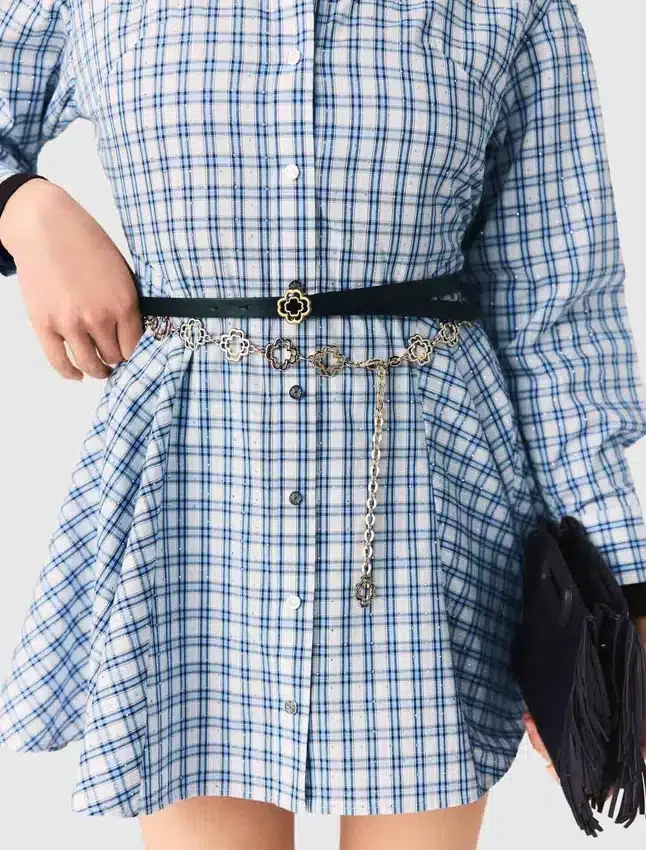 Rhinestone Shirt Dress Rhinestone Shirt Dress