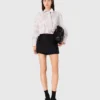 Rhinestone shirt with removable tie