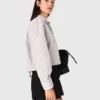 Rhinestone shirt with removable tie