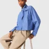 Rhinestone shirt with removable tie