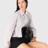 Rhinestone shirt with removable tie