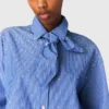 Rhinestone shirt with removable tie