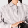 Rhinestone shirt with removable tie