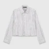 Rhinestone shirt with removable tie