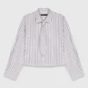 Rhinestone shirt with removable tie