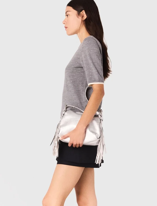 Rhinestone short-sleeve sweater Rhinestone short-sleeve sweater