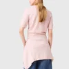 Rhinestone short-sleeve sweater