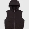Rhinestone sleeveless puffer vest