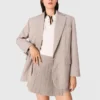 Rhinestone striped suit blazer